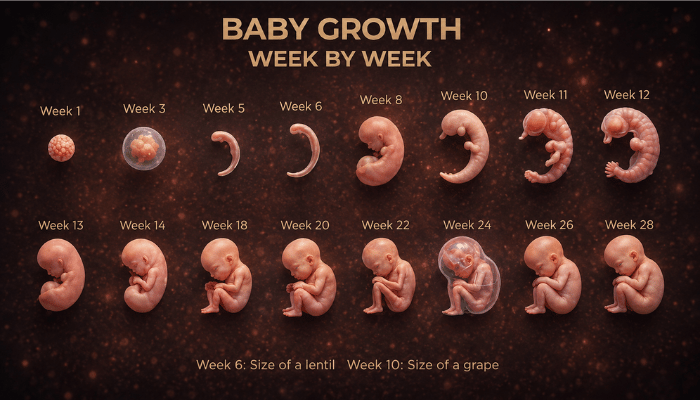 Baby development week wise 6