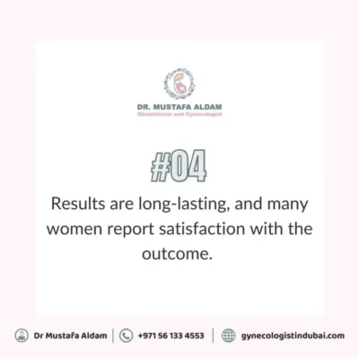 Patient education graphic explaining that labiaplasty results can be long-lasting